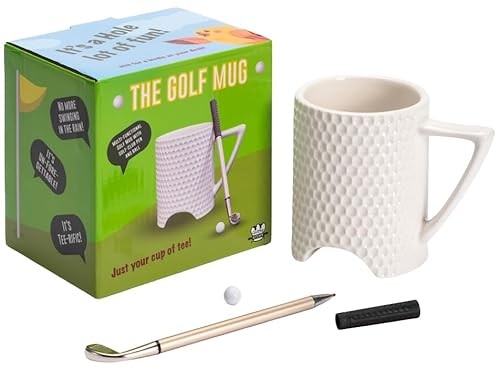 Golf Putting Mug Set ⛳ Funny Gift w/ Mini Ball, Club Pen – Perfect for Golfers!