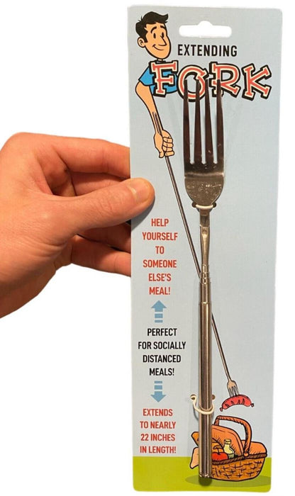 🍴 Funny Extending Fork – Steal Bites from Across the Table!