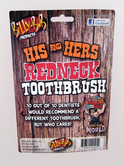Redneck His & Hers Toothbrush Set - Funny Dentist Office GaG Prank Joke