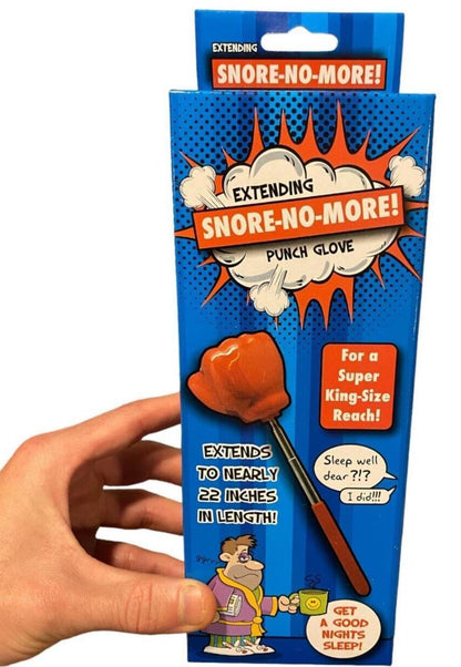 🥊 Funny Extending Punch Glove – "Snore No More!" Socially Distant Smack