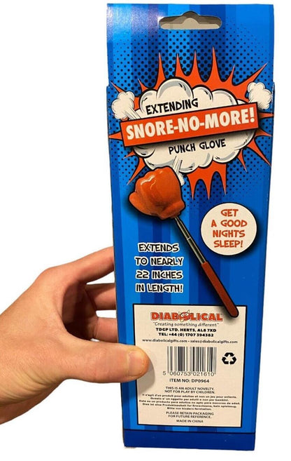 🥊 Funny Extending Punch Glove – "Snore No More!" Socially Distant Smack