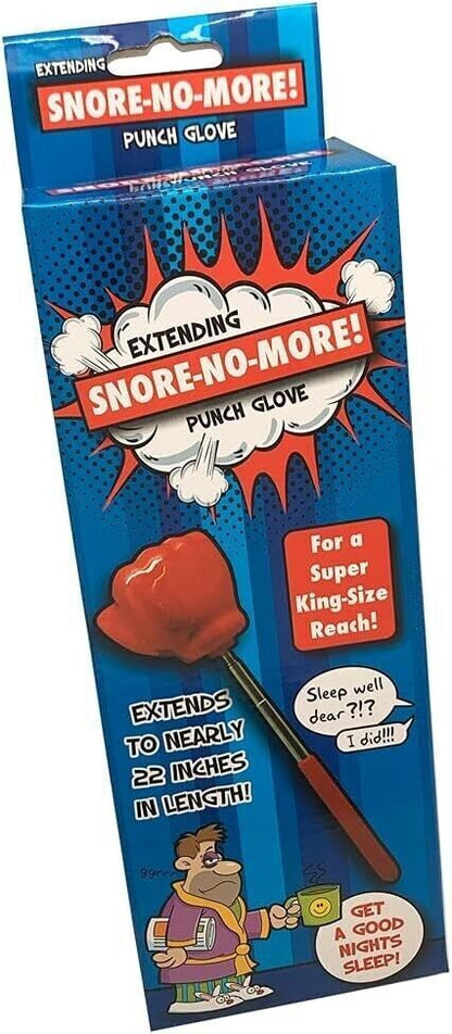 🥊 Funny Extending Punch Glove – "Snore No More!" Socially Distant Smack