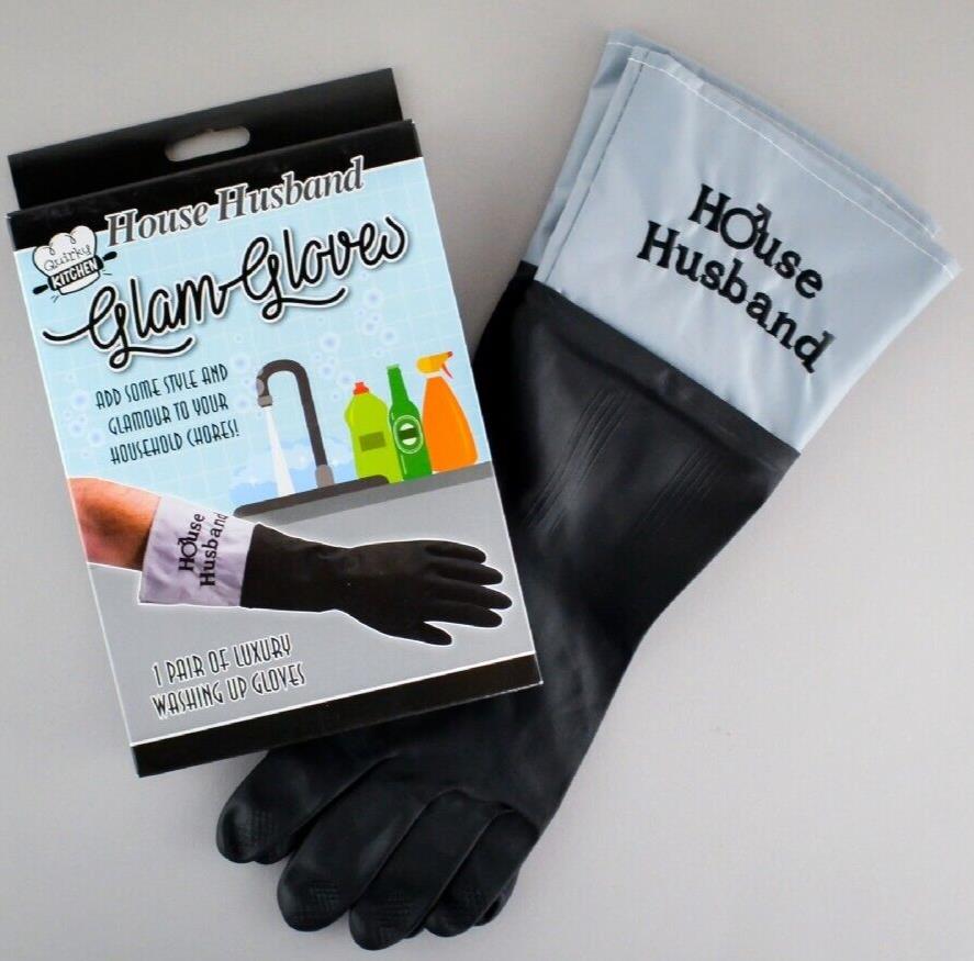 House Husband Glam Gloves – Manly Dishwashing with Style! 💪🧼✨