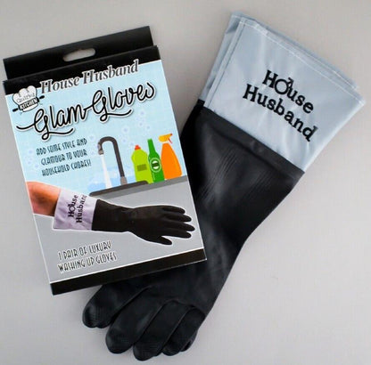 House Husband Glam Gloves – Manly Dishwashing with Style! 💪🧼✨