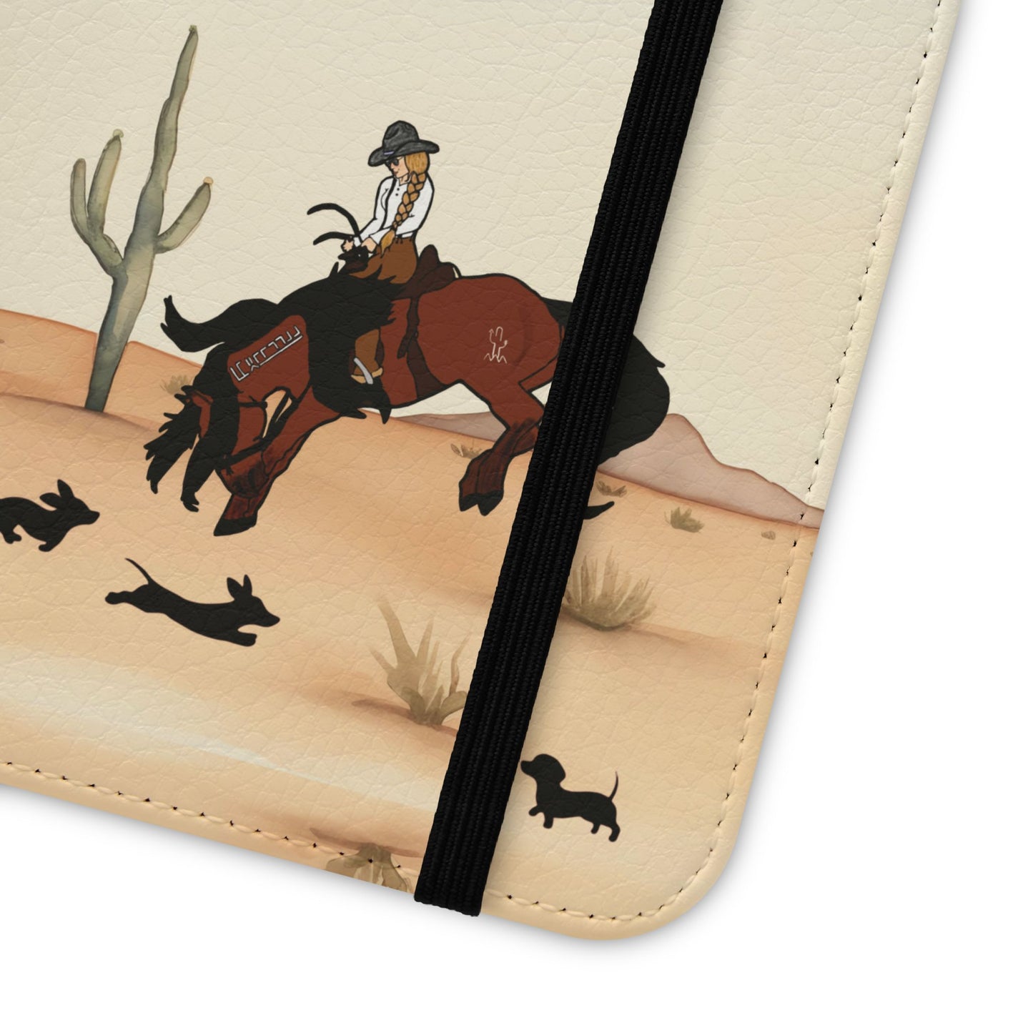 Salty Mustang Co. Lady Puncher Flip Wallet Phone Case (Samsung & iPhone)