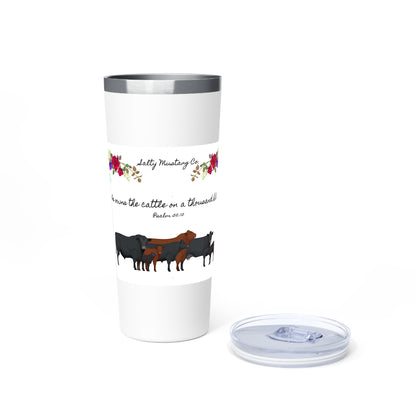 Salty Mustang Co. He Own's The Cattle On A Thousand Hills Copper Vacuum Insulated Tumbler, 22oz