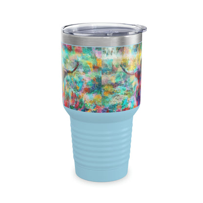 Salty Mustang Co. Highland Cow Multi-Color Ringneck Tumbler, 30oz