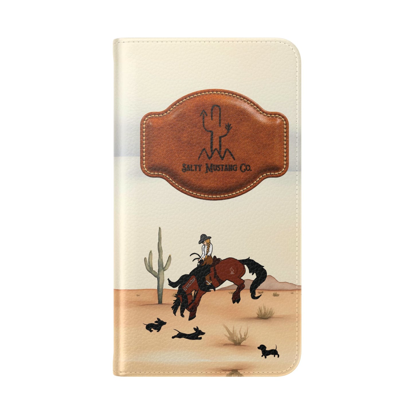 Salty Mustang Co. Lady Puncher Flip Wallet Phone Case (Samsung & iPhone)