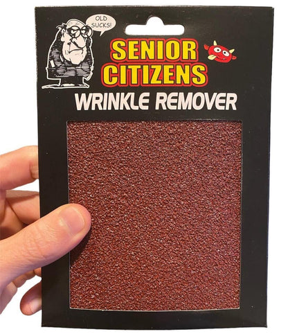 🧓 Senior Citizen Wrinkle Remover – Hilarious Gag Gift (Yes, It’s Sandpaper!)