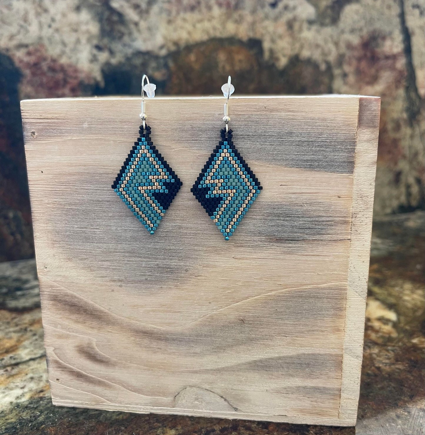 Flux Capacitor Hand-Beaded Earrings