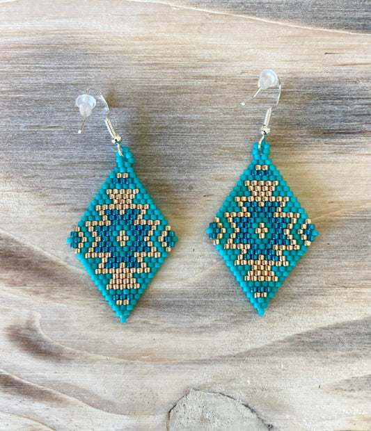 Teton Ridge Hand-Beaded Earrings