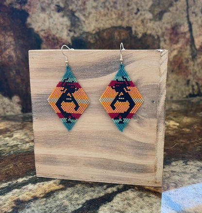 Desert Song Hand-Beaded Earrings