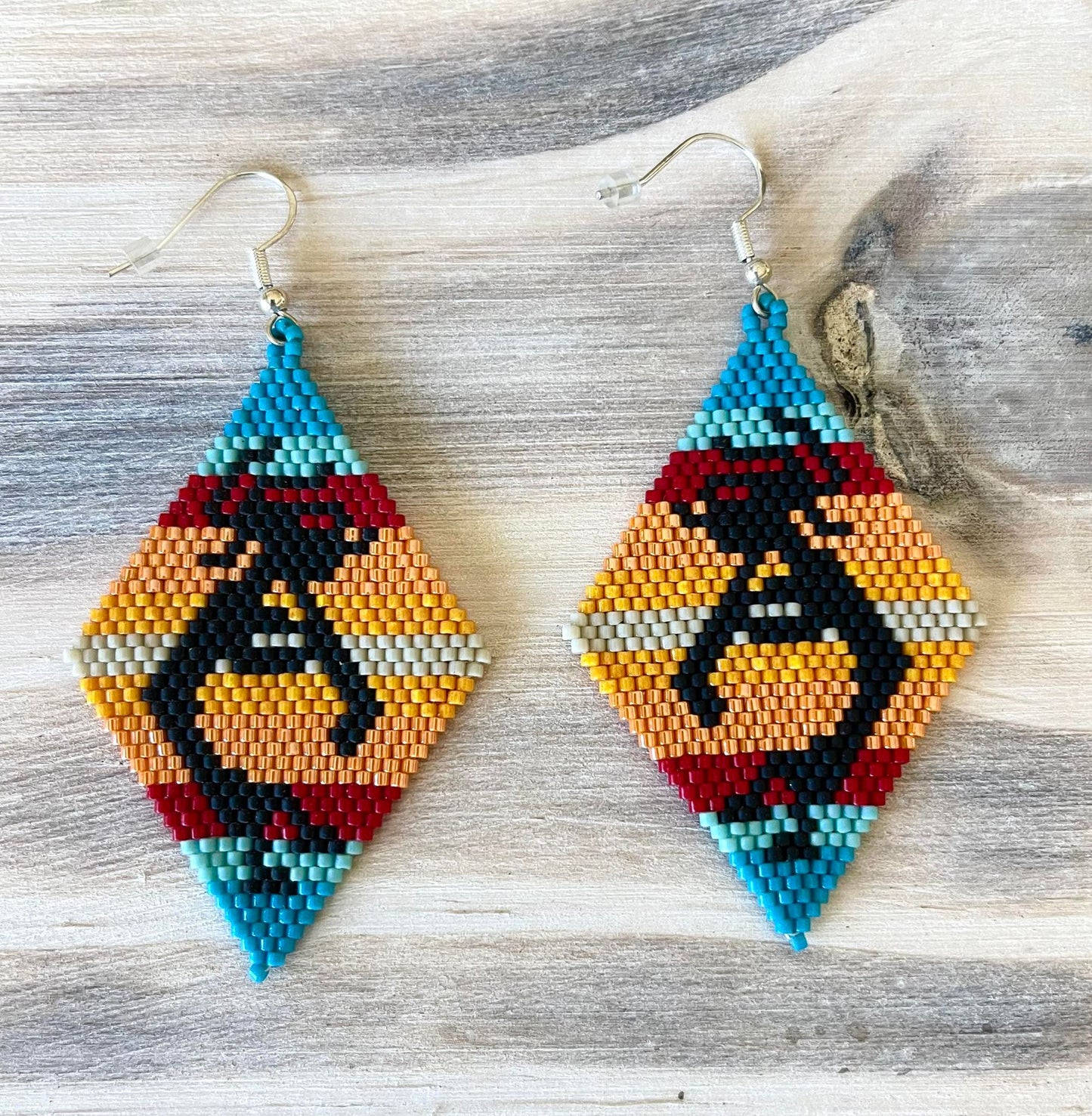 Desert Song Hand-Beaded Earrings