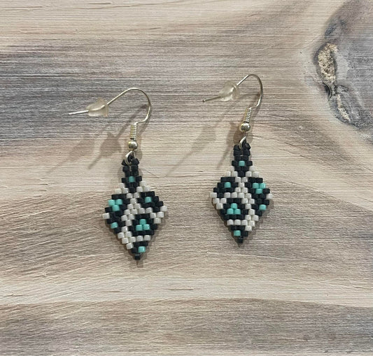 Leopard Cub Hand-Beaded Earrings