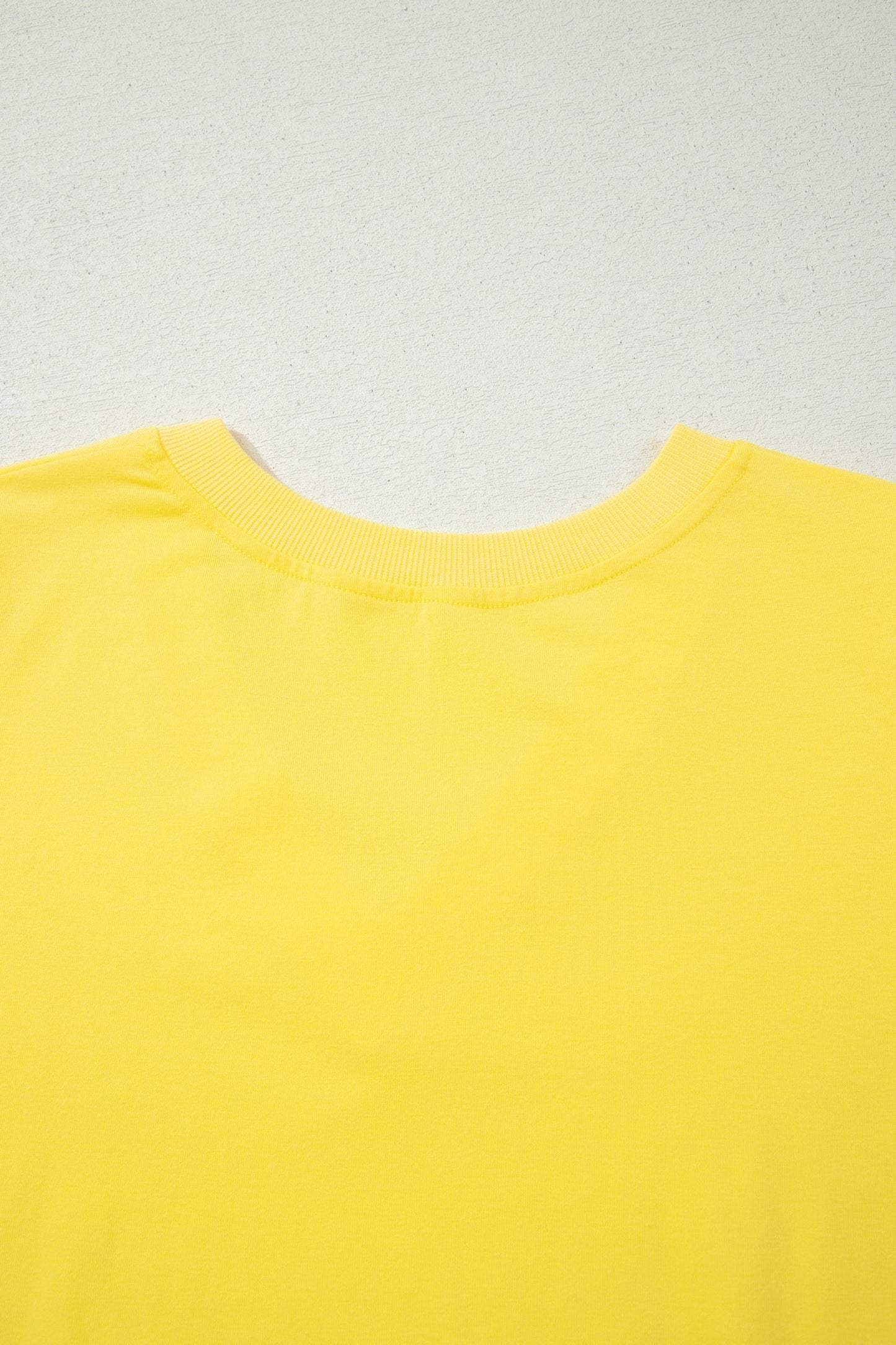 Solid V-Neck Short Puff Sleeve Blouse