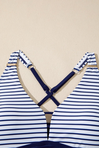 Crossed Straps One Piece Swim Dress