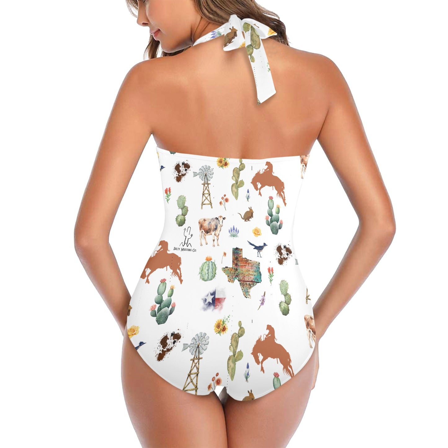 Heart of Texas Halter Neck Swimsuit