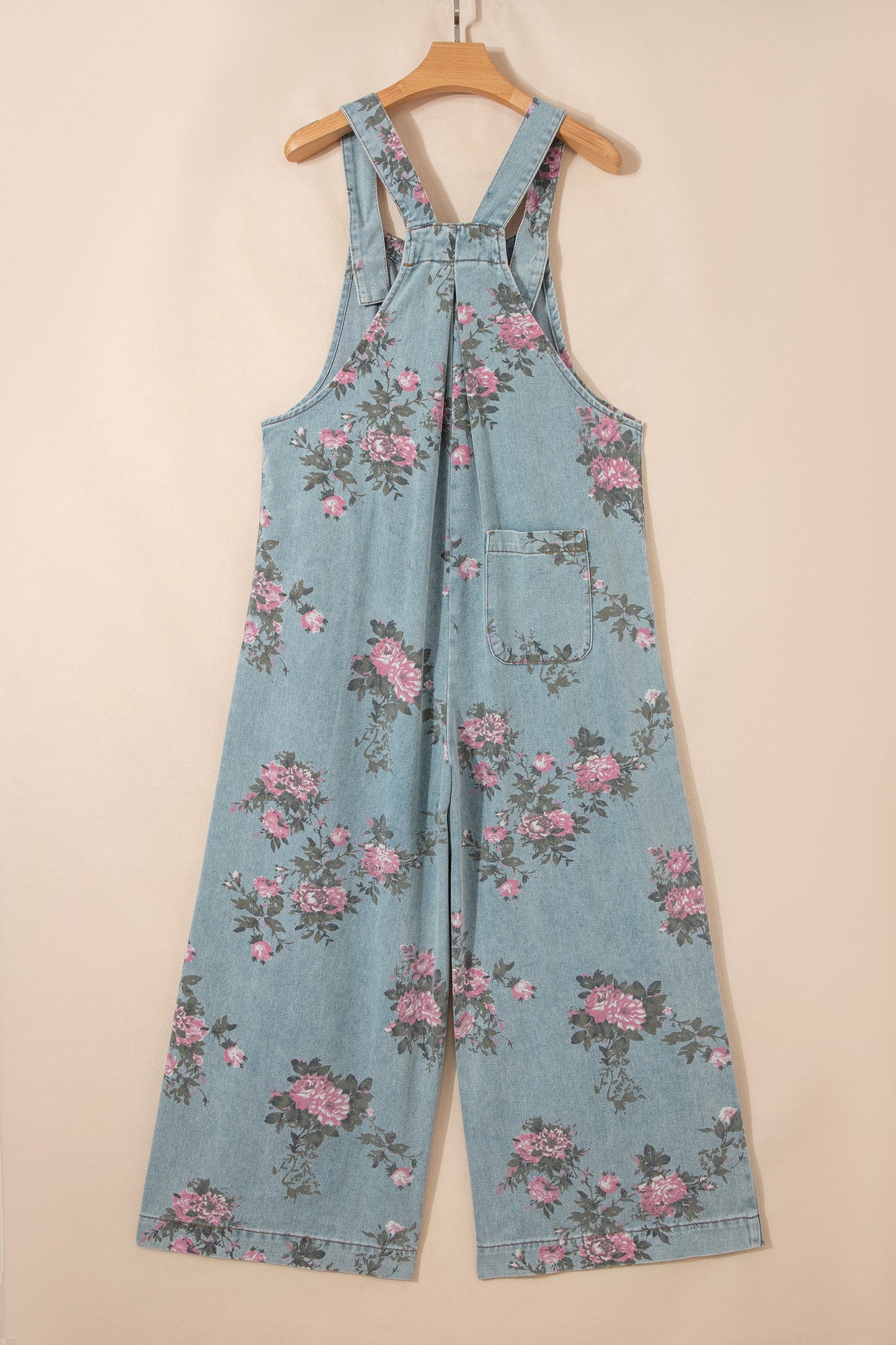 Floral Pleated High Waist Wide Leg Jumpsuit