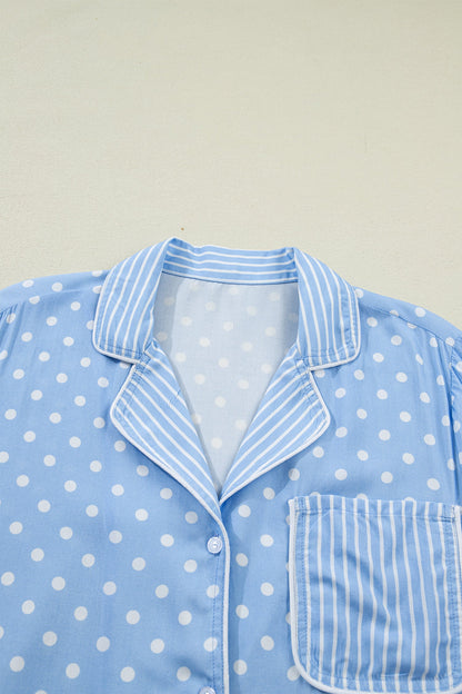 Polka Dot Top & Shorts Pajama Set