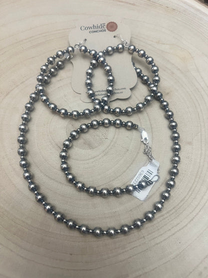 3mm & 6mm Sterling Pearl Bracelet — 6 inch (with 3 inch extender)