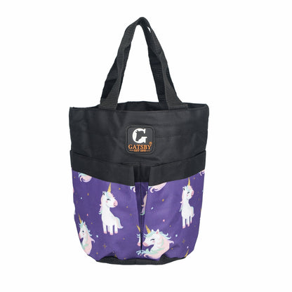 Gatsby Print Nylon Stable Tote with Mesh Bottom