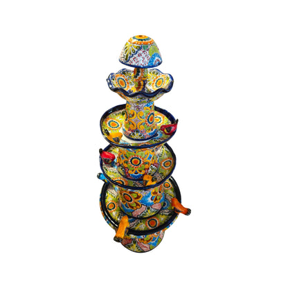 Talavera Fountain | Four-Foot Mexican Ceramic Water Feature