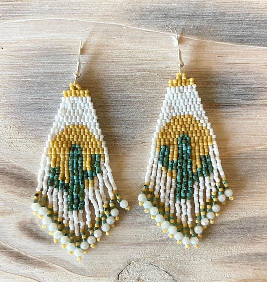 Brewster County Beauty Hand-Beaded Earrings