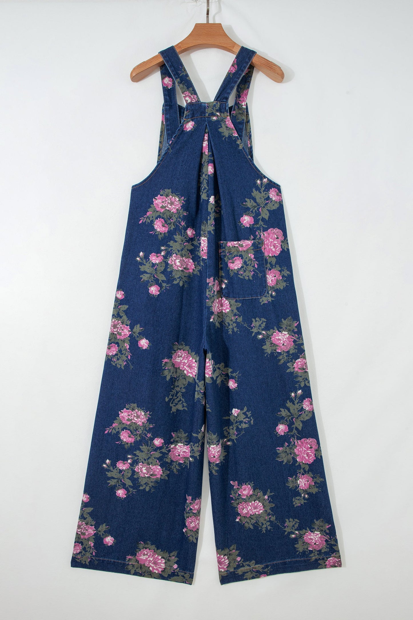 Floral Pleated High Waist Wide Leg Jumpsuit
