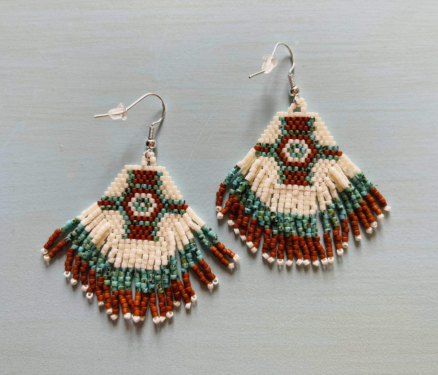 Southwest Desert Fringe Hand-Beaded Earrings