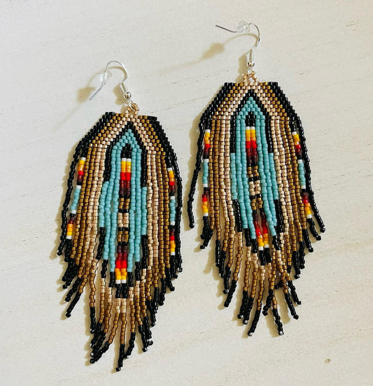 Tucumcari Hand-Beaded Earrings