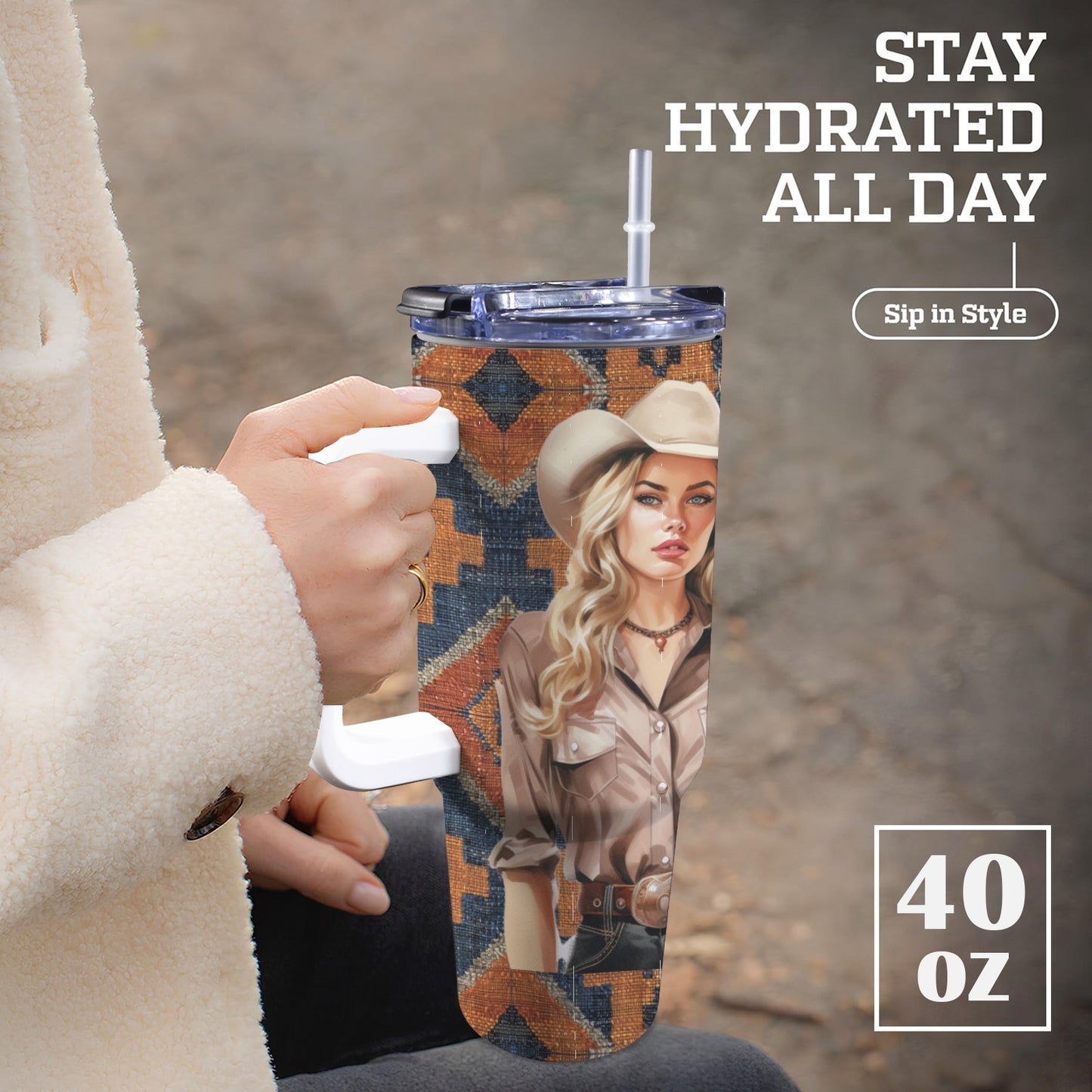 Blamorhea Cowgirl 40 oz Tumbler