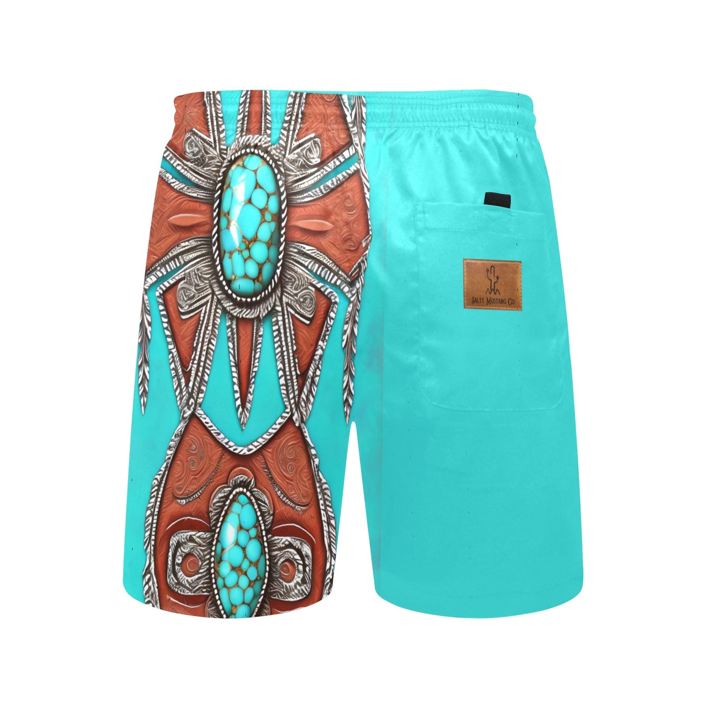 Native Jewels Mid-Length Beach Shorts