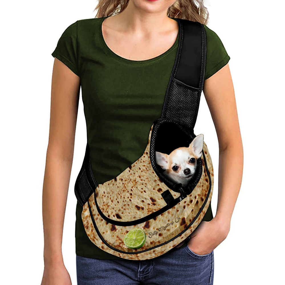 Tortilla & Lime Dog Sling Crossbody Carrier Bag