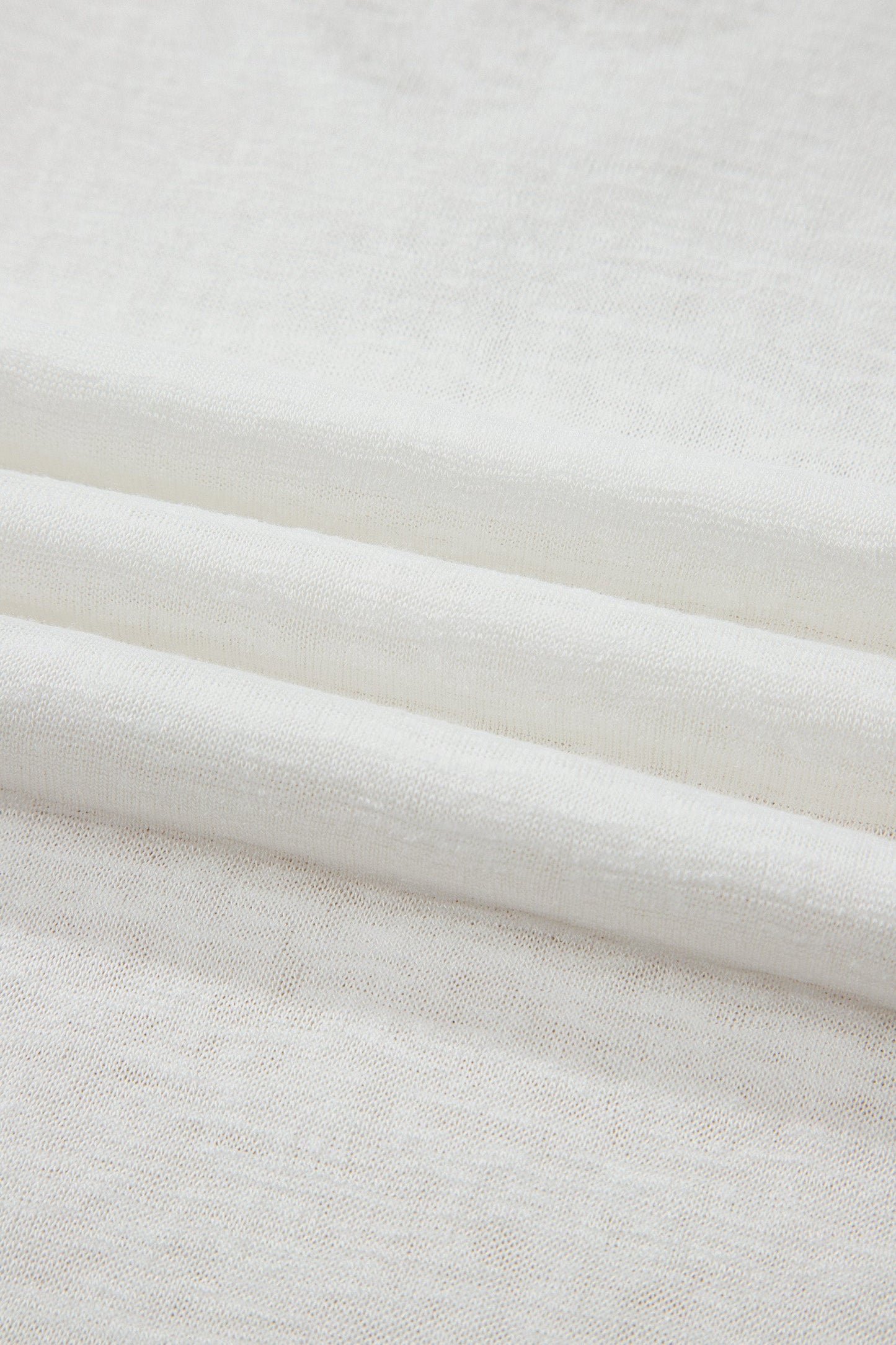 Solid Hollowed Lace Trim V-Neck T-Shirt