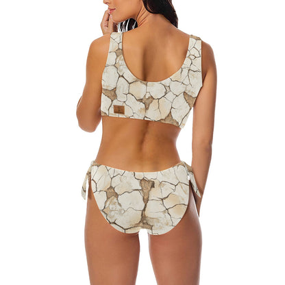 Dry Ground Front Bow Tie Bikini Swimsuit