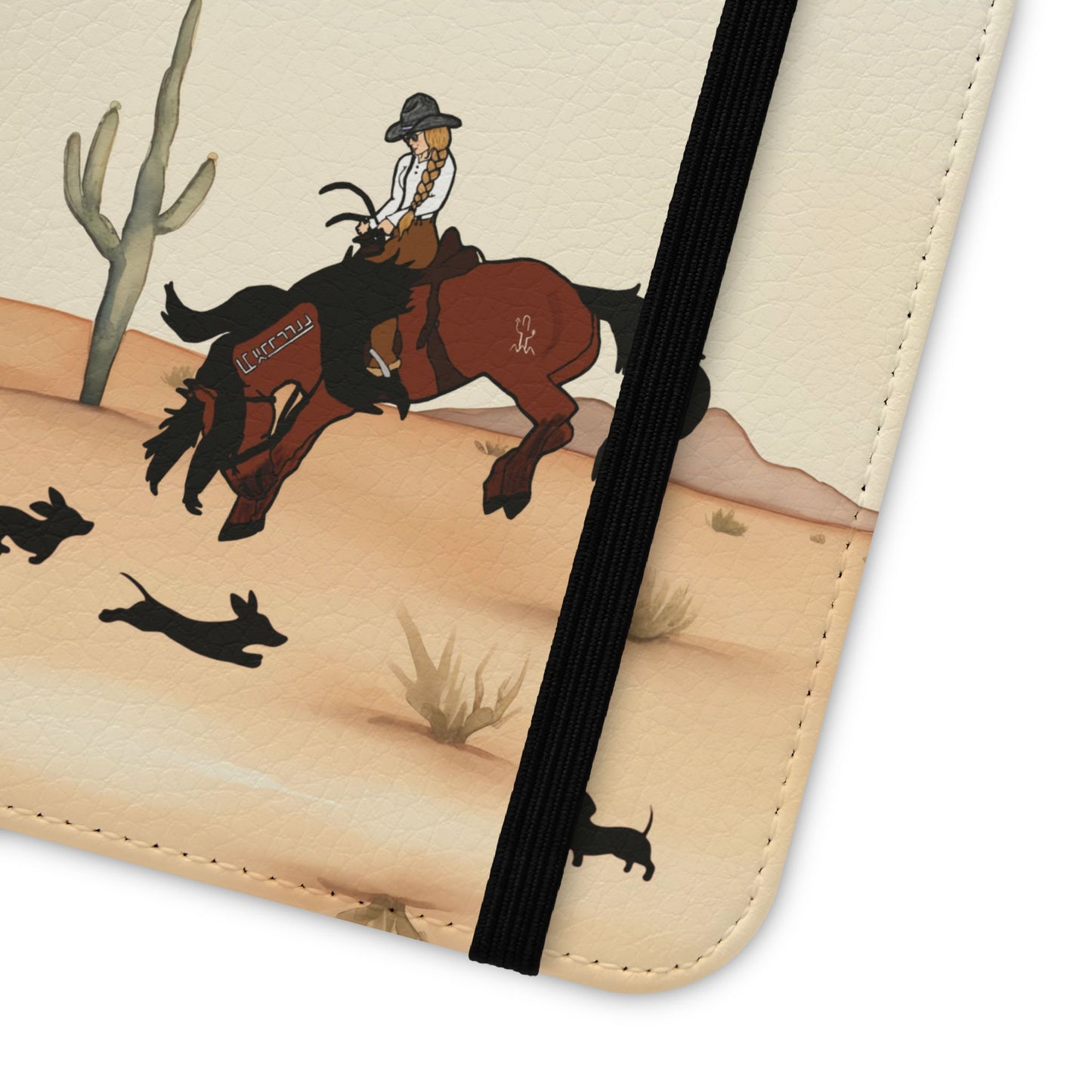 Salty Mustang Co. Lady Puncher Flip Wallet Phone Case (Samsung & iPhone)