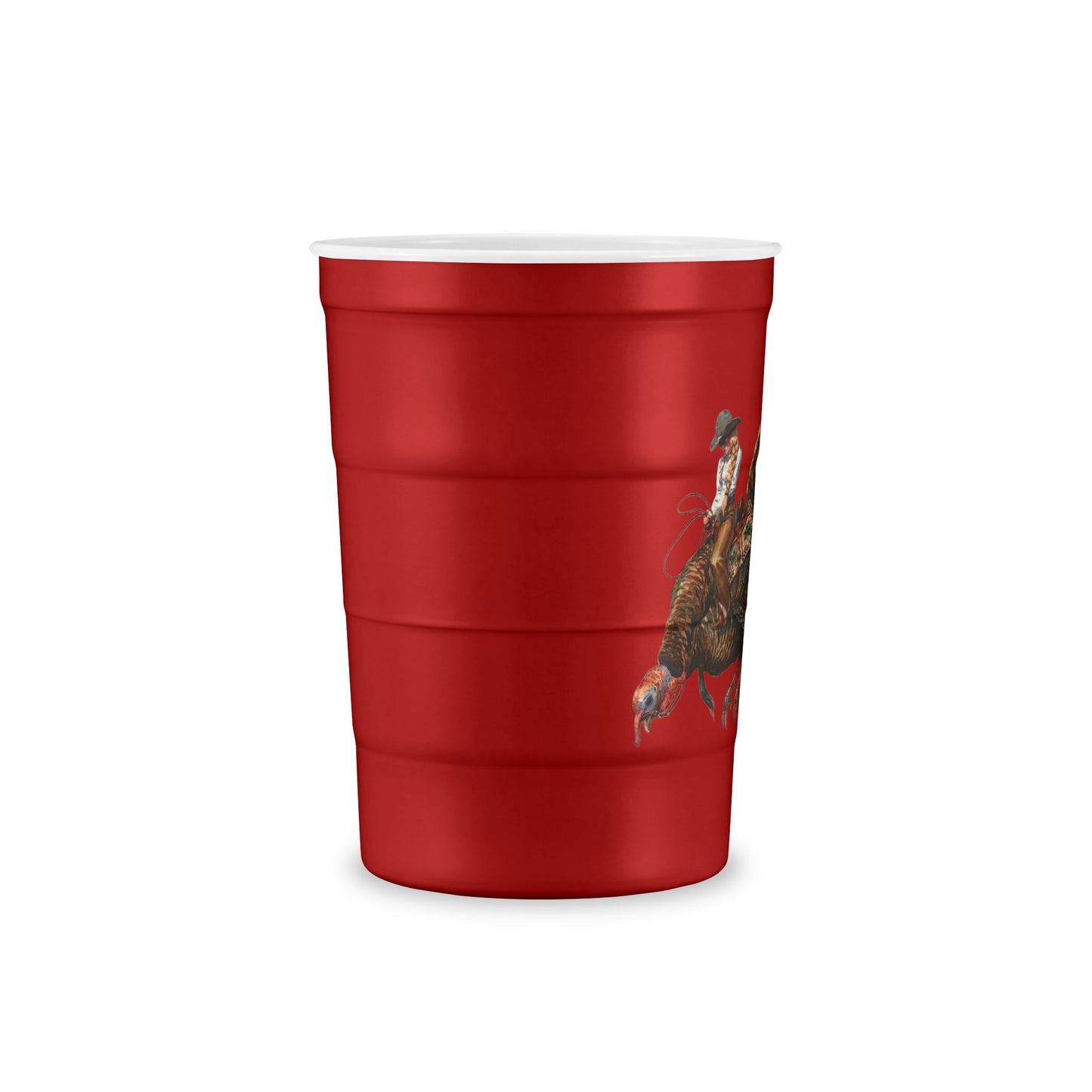 Turkey Puncher Red Solo Cup Style Reuseable Steel Cup