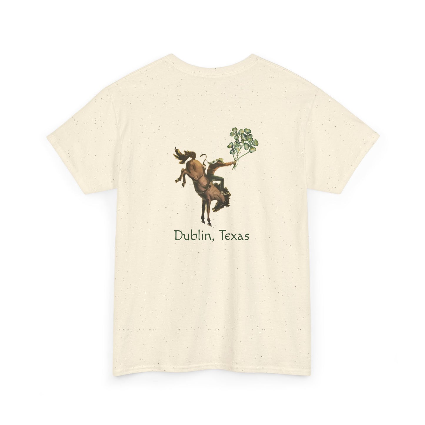 Dublin, Texas Shamrock Bronc Rider Unisex Heavy Cotton Tee