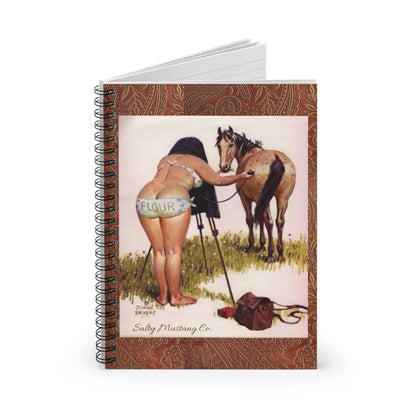 Twinning "Hilda" Leather Print Spiral Notebook - Ruled Line