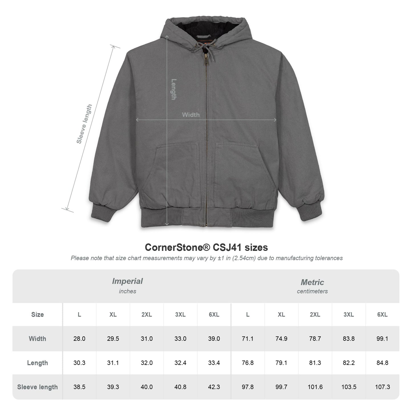 Salty Mustang Co. CornerStone® Men's Duck Cloth Hooded Work Jacket (Embroidery)