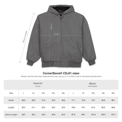 Salty Mustang Co. CornerStone® Men's Duck Cloth Hooded Work Jacket (Embroidery)