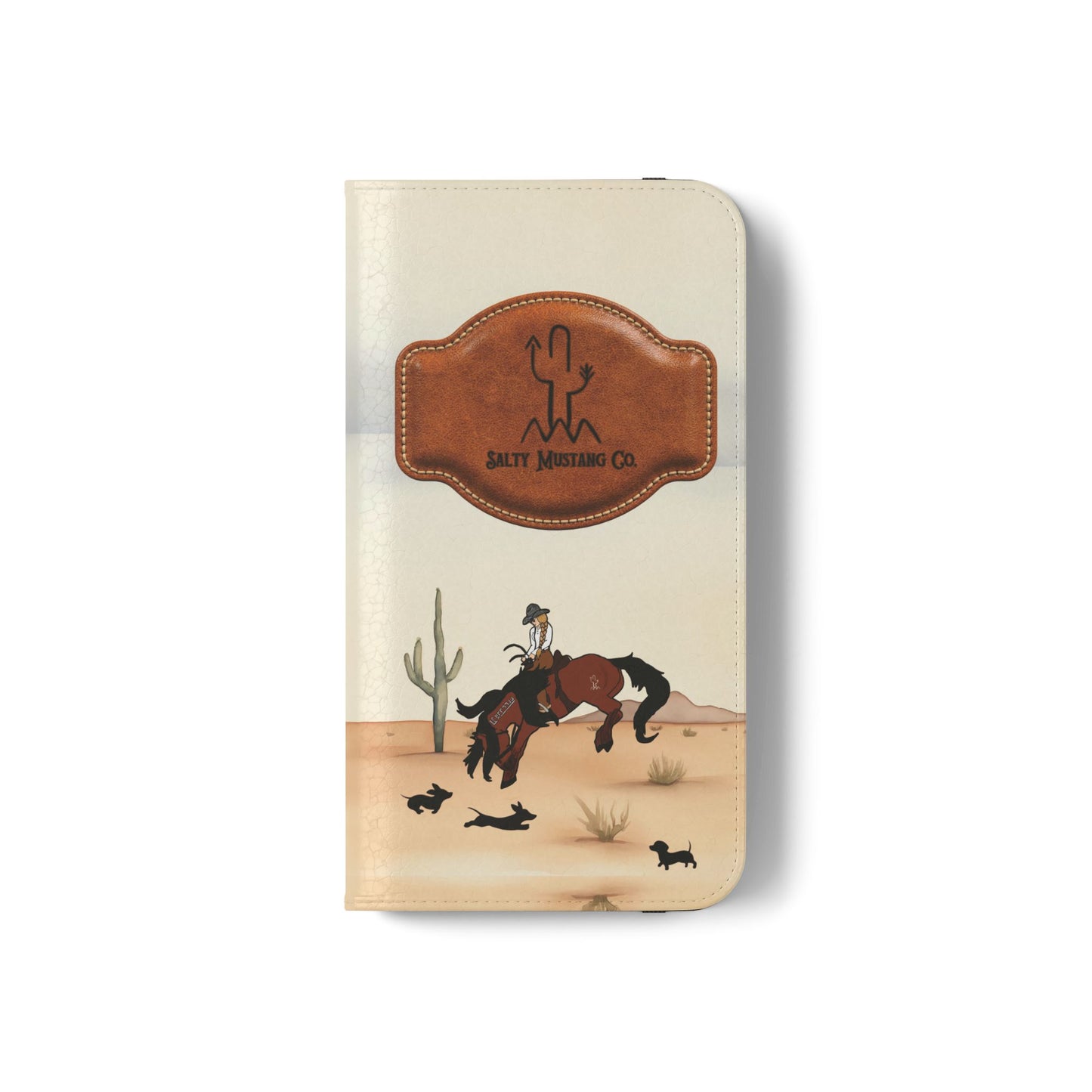 Salty Mustang Co. Lady Puncher Flip Wallet Phone Case (Samsung & iPhone)