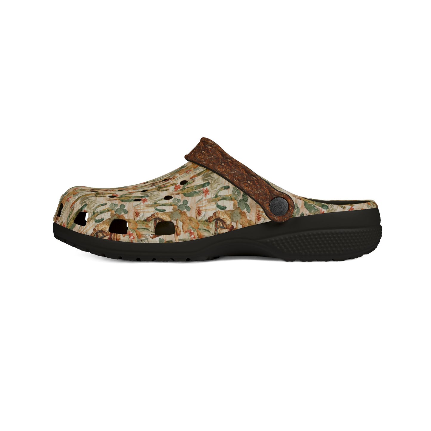 Brewster County Cowboy Leather Print Salty Clogs