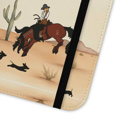 Salty Mustang Co. Lady Puncher Flip Wallet Phone Case (Samsung & iPhone)