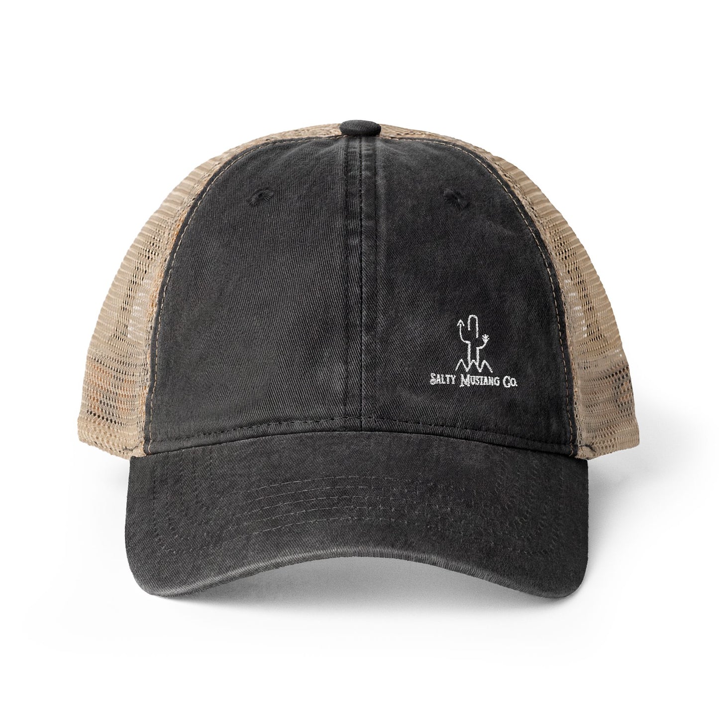 Women's Washed Mesh-Back Cap Embroidered Brand