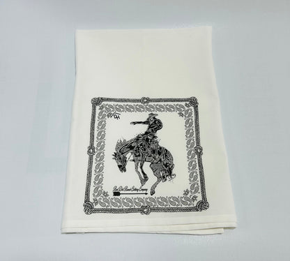Bandana Bronc Dish Towel Black