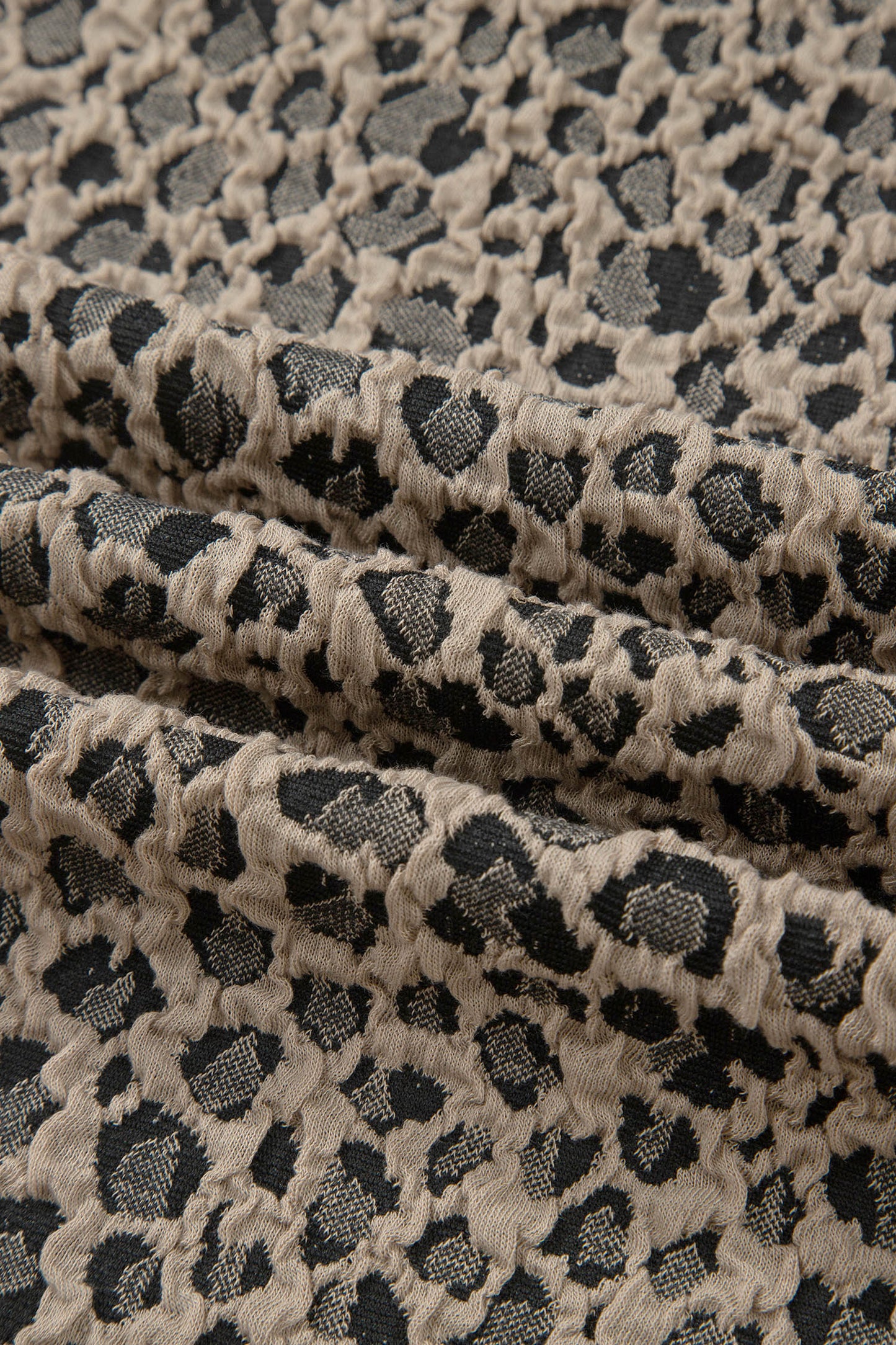 Leopard Textured Sleeveless Mini Dress