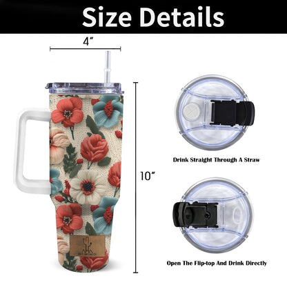 Knit Floral 40 oz Tumbler