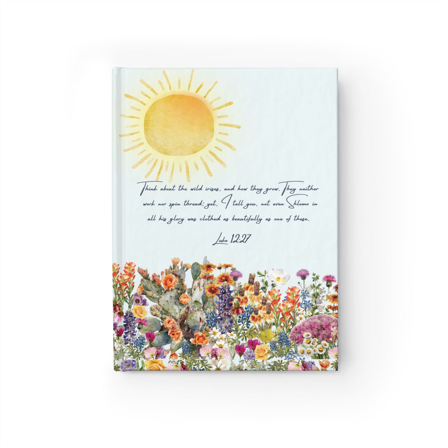 Luke 12:27 Texas Wildflower Journal - Ruled Line
