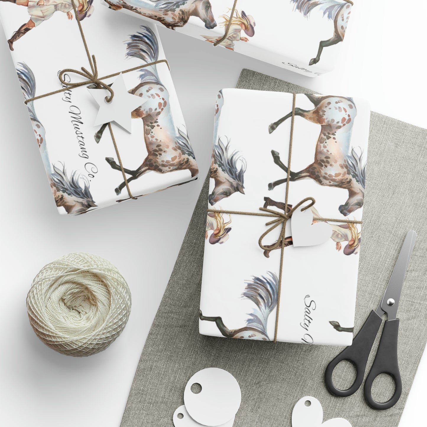 Hooves & Hearts Cowgirl Wrapping Papers